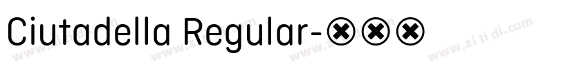 Ciutadella Regular字体转换